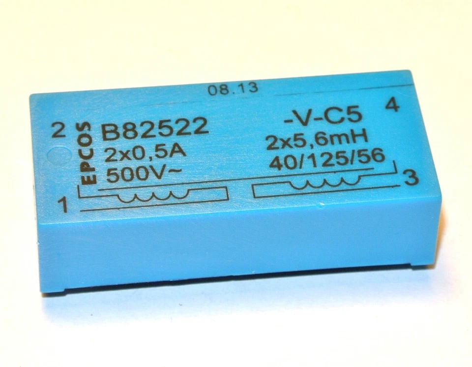 B82522-V-C5 I CORE DOUBLE CHOKE 2x5.6MH 0.5A EPCOS [QTY=1PCS] - Image 1 of 1
