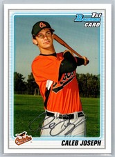 2010 Bowman #BCP55 Caleb Joseph Chrome Prospects Purple Refractors NM+