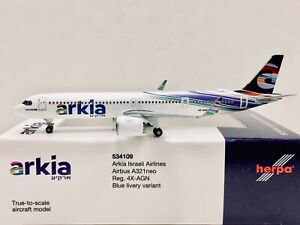 Herpa Wings Arkia Israeli Airlines Airbus A321neo 1:500 4X-AGN 534109