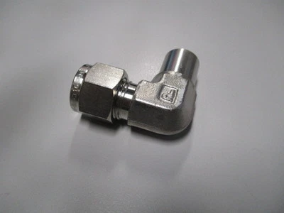 6-1/4 ZELW2-SS Elbow, SS, Compression x Buttweld, 3/8x1/4In, Parker A-Lok - Image 1 of 4