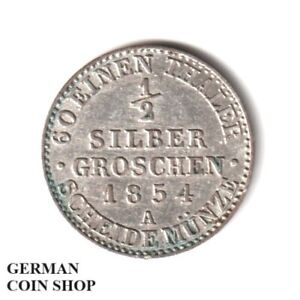 1/2 grosza srebra 1854 A srebro - Prusy Prusy Prusy