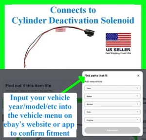 fits Dodge Cylinder Deactivation Solenoid Connector Plug Pigtail Harness Wiring - Bild 1 von 1