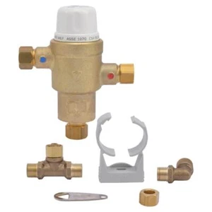 Cash Acme HG-145 Compact Brass Thermostatic Mixing Valve 3/8" Lead Free Indoor - Picture 1 of 3
