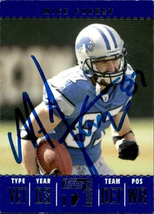 Mike Furrey Signed 2007 Topps Exclusive Excellence Card #79 Detroit Lions - Picture 1 of 2
