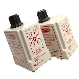 2 Stück Dayton 6X603C Halbleiter-Zeitverzögerungsrelais, Reichweite: 0,1-10 Sekunden - Bild 1 von 6
