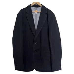 Hugo Boss Orange Bone Blazer Jacket Lined Mens Size 44R Black - Picture 1 of 11