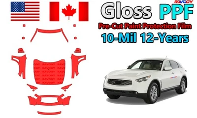 PreCut PPF Paint Protection Film For INFINITI FX FX FX35-FX50 2012-2013 - Image 1 of 4