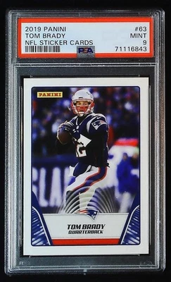 2019 PANINI STICKER TOM BRADY #63 PSA 9 POP 1 NONE HIGHER - Image 1 of 2