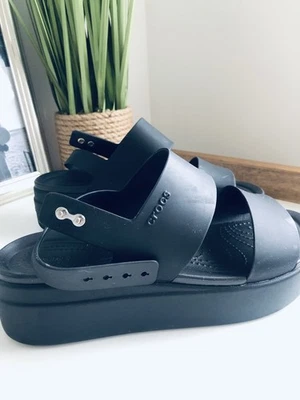 black Crocs adjustable sandals - Image 1 of 4