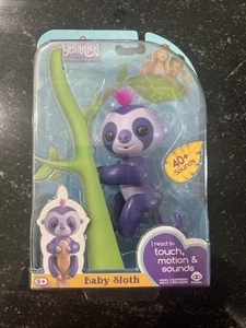 Fingerlings Baby Sloth - Marge (Purple)-  Interactive Baby Pet - by WowWee - Picture 1 of 2
