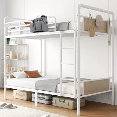 Literas Twin Over Twin, Literas Industriales de Metal Resistente con Escalera y... Foto 1 de 4