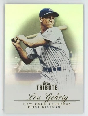 2012 Topps Tribute Refractor Lou Gehrig New York Yankees #22 C23 - Image 1 of 2