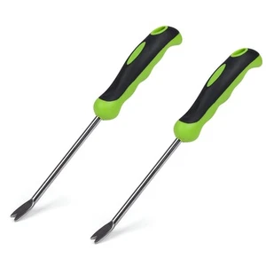 2 Pack Garden Hand Weeder Tool with Ergonomic Handle, Stainless Steel Garden ... - Picture 1 of 6