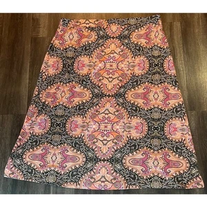 Belle by Kim Gravel Bali Print Pull-On Maxi Skirt Size 3X NWOT - Picture 1 of 8