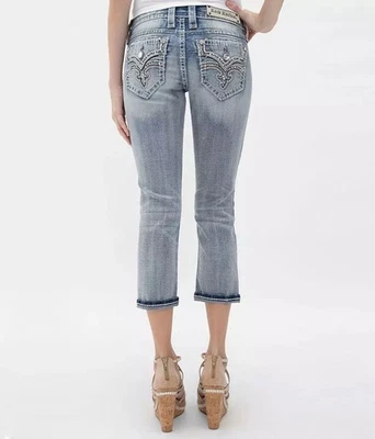 Rock Revival Women’s Karla Stretched Capri/Cropped Jeans Size 29 Retail $169 - Image 1 of 4