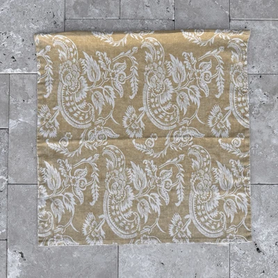 Pottery Barn Alessandra Linen Blend 24x24 Pillow Cover Honey Gold - Image 1 of 4