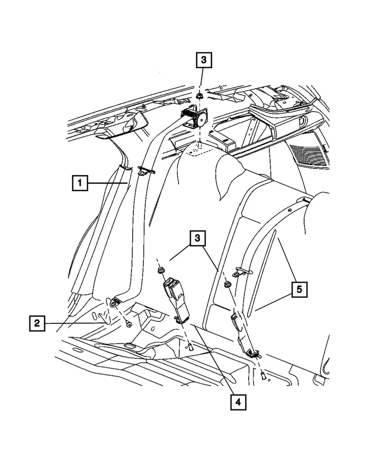 Assento externo traseiro Mopar genuíno Blt WU66BD1AE - Imagem 1 de 4