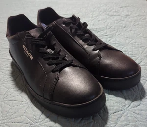 Zapatillas deportivas Coach de cuero con clip bajo para hombre negras/grises talla 10,5D CC724 - Imagen 1 de 11