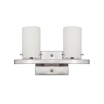 Sunset Lighting F2532-80 Boca 2-Light 13" Wide Vanity Light - Nickel - Image 1 of 4
