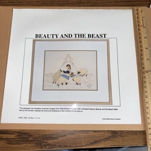 The Walt Disney Company Beauty & the Beast Limited Ed Serigraph Cel Advertising - Picture 1 of 4