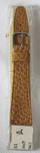 HIRSCH 1790 4790 Brown SADDLE LEATHER WATCH STRAP 19mm Open End - New - Picture 1 of 4