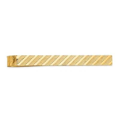 10k Yellow Gold Men's Textured Tie Bar 2.85 g - Image 1 of 2