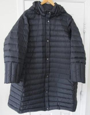 Lands' End Women's Down Coat Hooded Size 3X 24W-26W BLACK EXCELLENT, LIGHTWEIGHT - Image 1 of 4