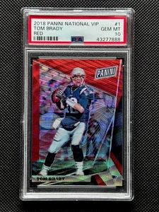2018 Panini National VIP RED #1 Tom Brady /25 PSA 10 Gem Mint SP POP 4 - Picture 1 of 2