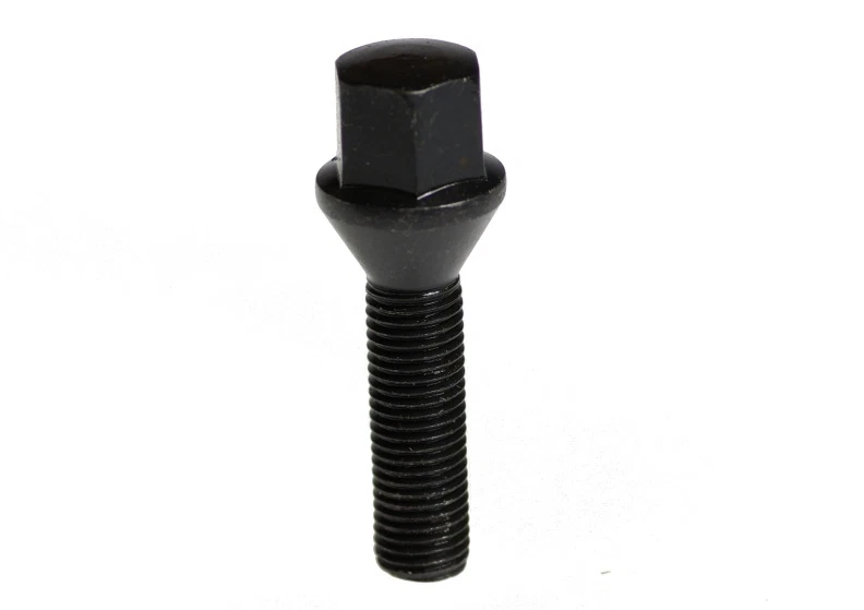 LONGER WHEEL BOLTS STUDS - 40mm extended bolt 12x1.75 CONICAL HEAD BLACK Volvo - Image 1 of 1