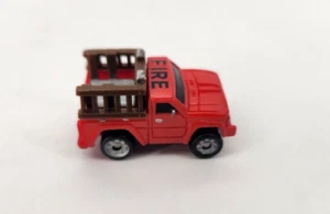 Machines Micro Funrise Action Fire Rescue Pickup Truck Red w/ Brown Ladder 1988 - Picture 1 of 12