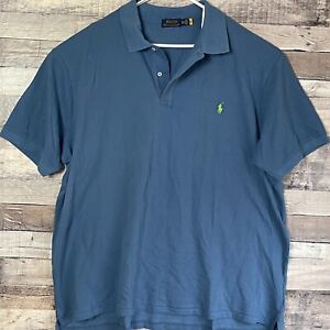 Polo Ralph Lauren Polo Shirt Mens 3XB Short Sleeve Blue Casual Classic Golf