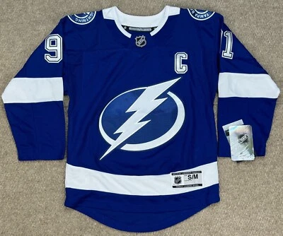 Camiseta deportiva de hockey juvenil NHL Tampa Bay Lighting #91 Steven Stamkos talla S/M Foto 1 de 4