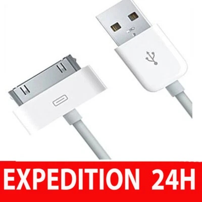 USB CHARGER CABLE FOR IPHONE 4 4S 3 3GS IPAD IPOD ITOUCH CHARGER DATA SYNC - Image 1 of 2