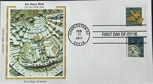 Colorano Silk 4495 Art Deco Bird Stamp Non Profit Stamp Charleston SC - Picture 1 of 1