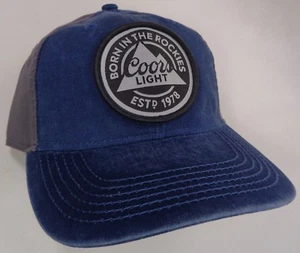 Gorra Sombrero Licencia Coors Light Born In The Rockies 1978 Gris Marino OC - Imagen 1 de 1