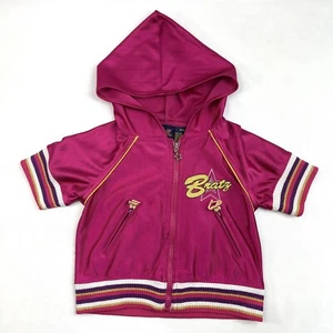 Bratz Zip Up Short Sleeve Hooded Magenta/Pink Jacket Girls Size XS 4/5 Rare - Picture 1 of 14