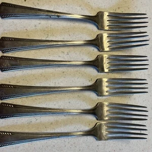 Lot Set of 6 Mansfield silverplate  Carlton  Forks - Picture 1 of 3
