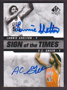 2014-15 SP Authentic Basketball Sign of the Times Dual Shelton/Green Auto