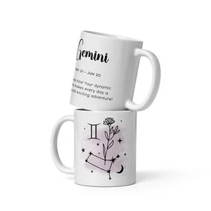 Gemini Zodiac Sign Mug – Ideal Horoscope Gift for Astrology Lovers - Picture 1 of 7
