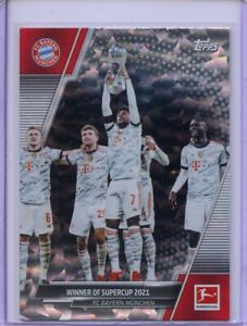 2021-22 Topps Bundesliga Bayern Munich Winner Of Supercup 2021 Speckle Foil #184