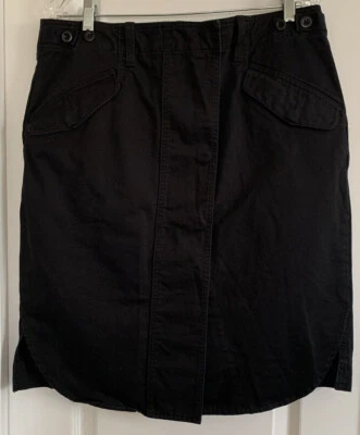 Polo Ralph Lauren Y2K Black Denim Jean Pencil Skirt Size 14 Goth Grunge Whimsy - Image 1 of 4