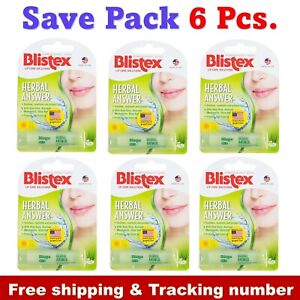 6x Blistex Lip Herbal Answer Care Solution Natural Extract SPF15