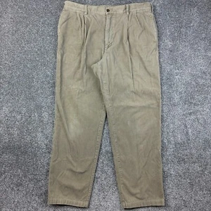 Pantalone vintage Woolrich velluto a coste uomo 36x32 beige plissettato largo balena cabincore - Foto 1 di 8