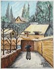 Alfred Sisley Handmade Oil Drawing On Old Paper Signed And Stamped