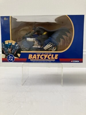 MIB Corgi Batman BATCYCLE Die Cast Motorcycle w Figure 2000 DC Comics 1:16 Scale - Image 1 of 4