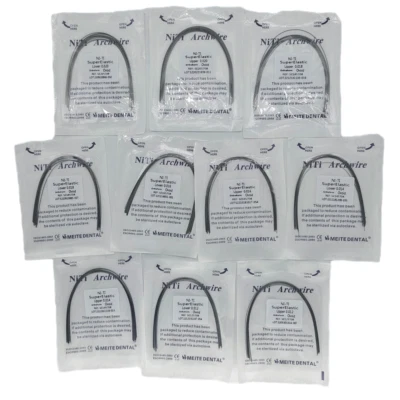 Alambre de arco de ortodoncia dental súper elástico Niti redondo ovoide/forma natural Foto 1 de 4