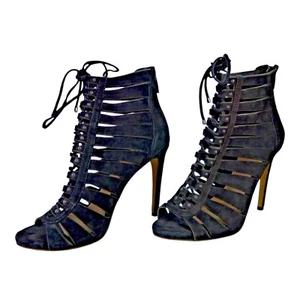 Vince Camuto High Heels Sandals Lace Up Strappy Open Toe Booties Caged UK 5 - Picture 1 of 11