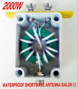 2000W 1:1 Wodoodporna antena krótkofalowa balun 2-50MHz Pomiar 1,01-1,18 - Zdjęcie 1 z 5