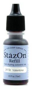 Tsukineko StazOn solvent-based Ink Refill 15ml Reinker 024 st. valentine - Foto 1 di 1