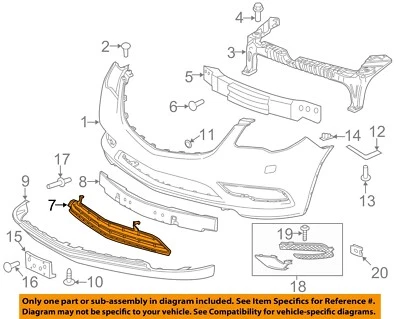 Buick GM OEM 13-16 Enclave-Grille-Lower 20983400 - Изображение 1 из 2